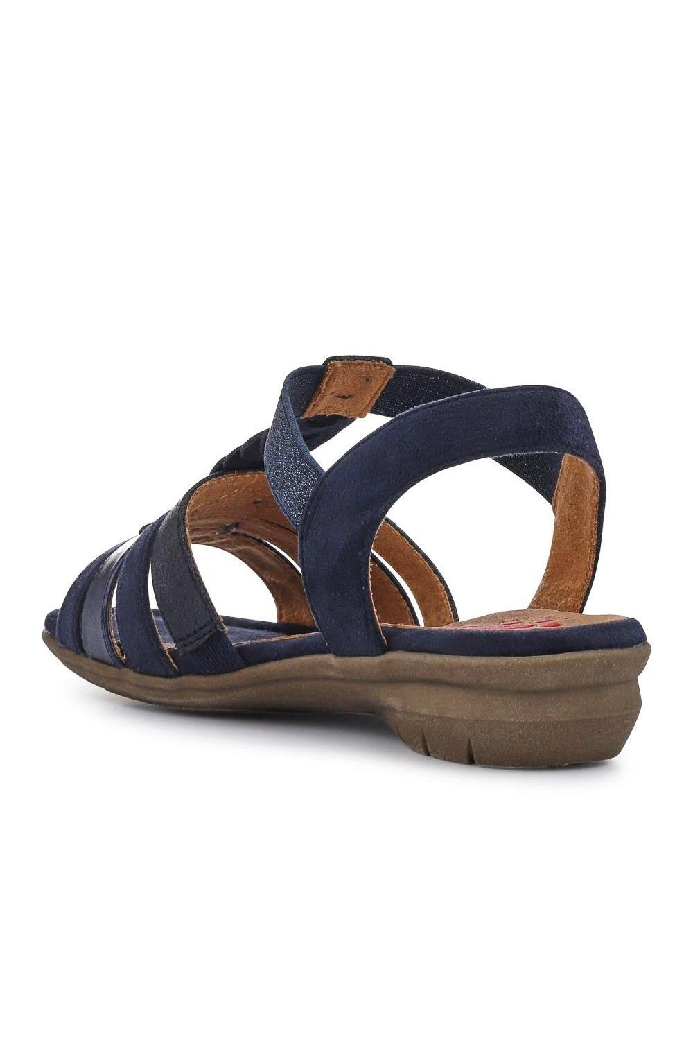 Pavers Pavers Women's Wide-Fit Shock-Absorbing Sandals in Navy - 3