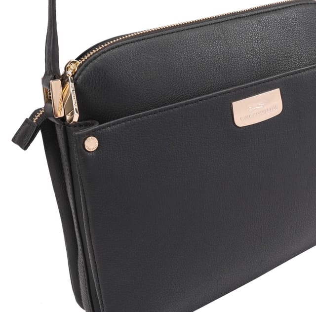 Paul Costelloe Paul Costelloe Women's Snowy Leather Cross Body Bag in Black - 3