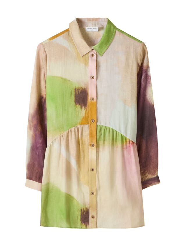 Celtic & Co Celtic & Co Women's Linen Gathered Waist Tunic - 2