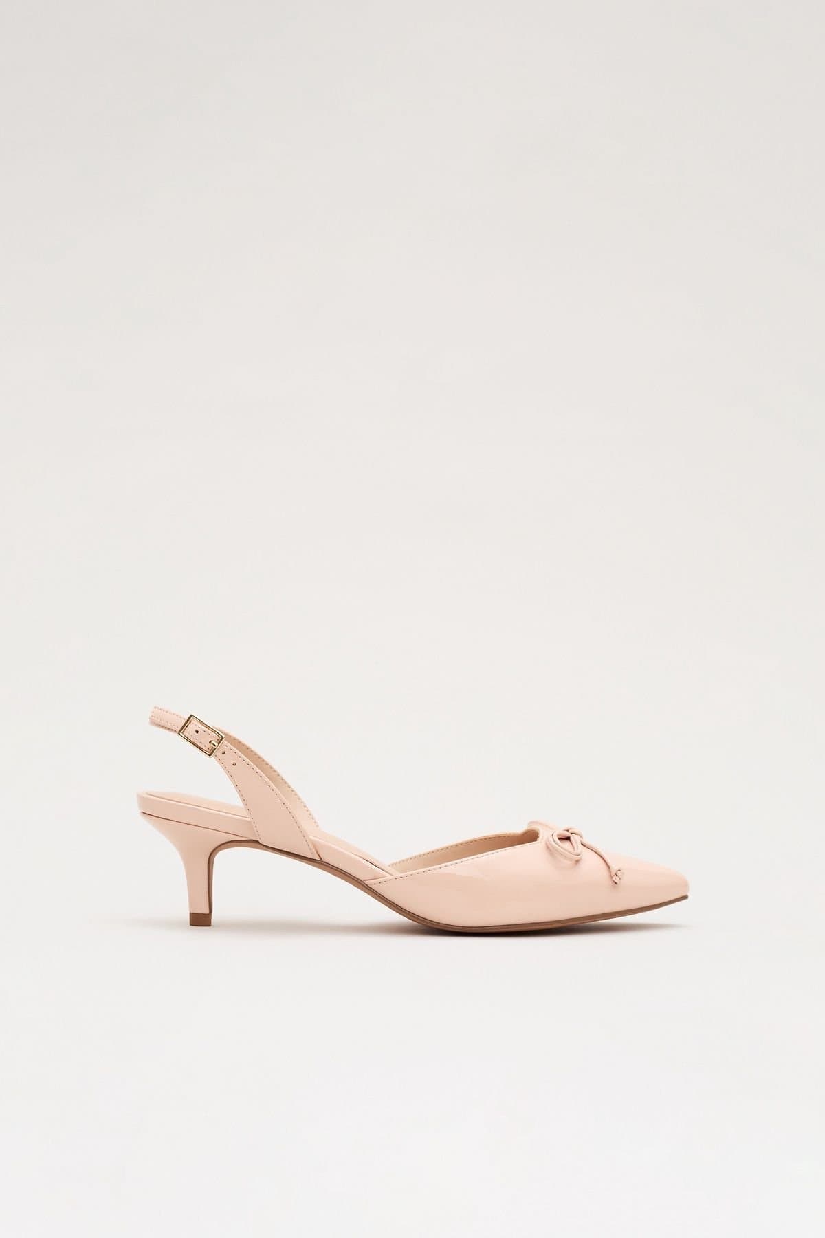 Phase Eight Phase Eight Women's Bow Kitten Heel in Pale Pink