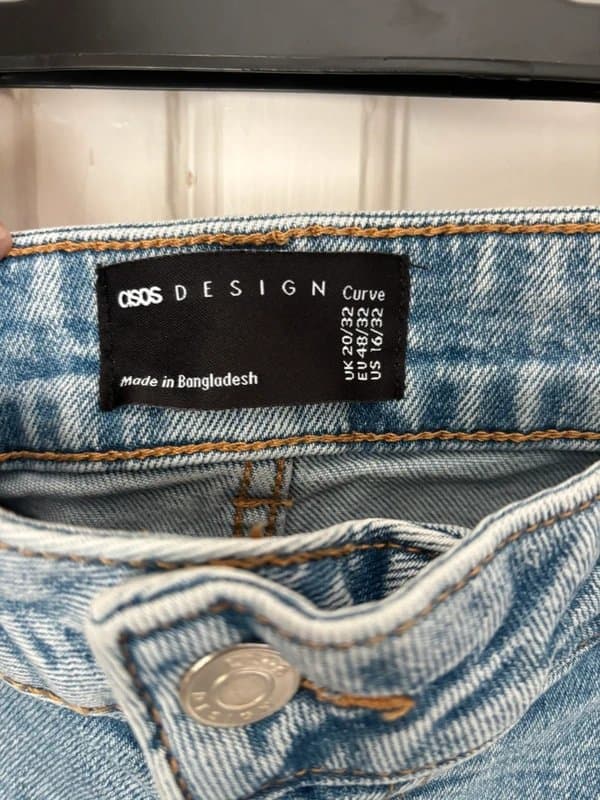 ASOS Design ASOS Design Curve Pale Boyfriend Jeans - Size 20, leg 32
