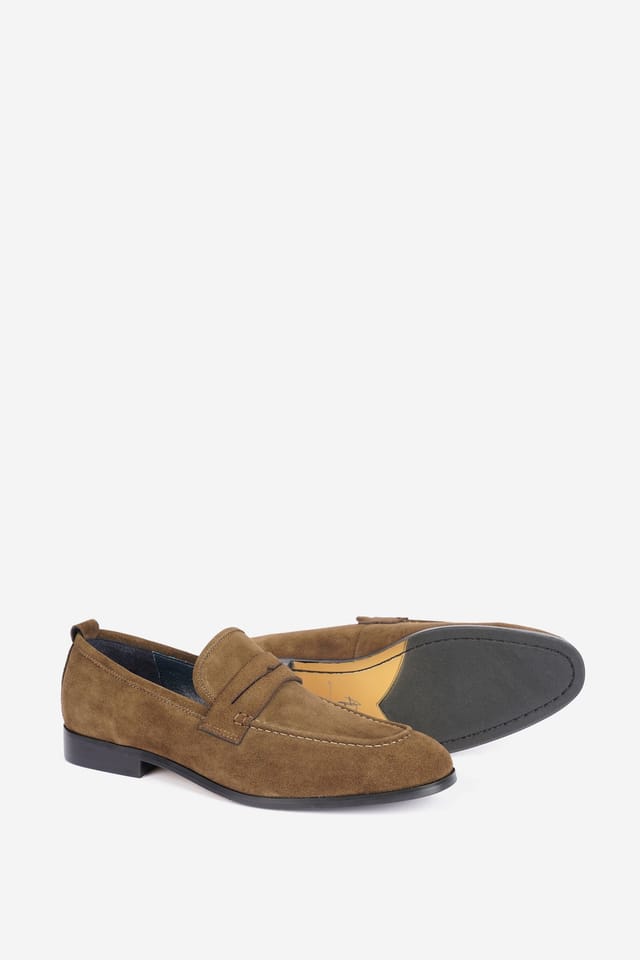 Alexander Pace Alexander Pace Men's 'Albion' Premium Suede Loafers in Khaki - 2