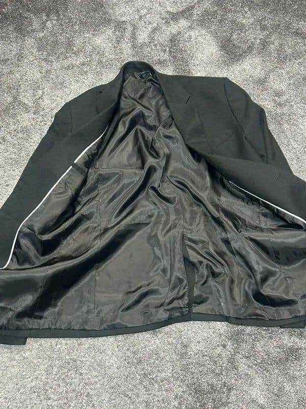 New Look Men's Black Satin Skinny Blazer