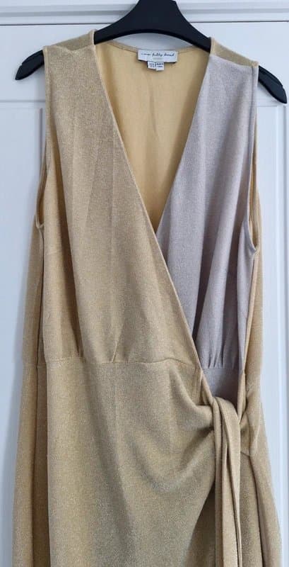 Never Fully Dressed Never Fully Dressed Gold and Silver Wrap Dress