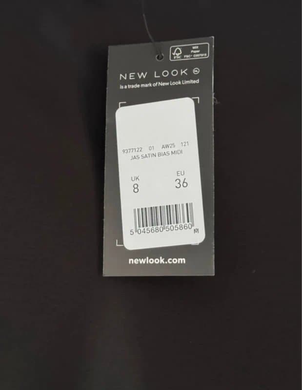 New Look Black midi satin skirt New Look