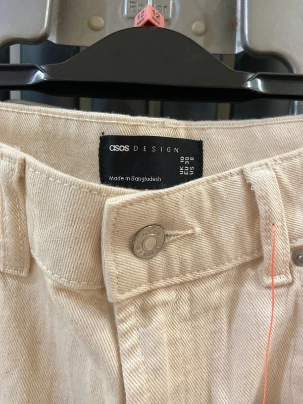 ASOS ASOS cream wide leg pants