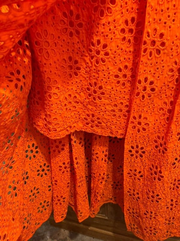 ASOS Orange Embroidery Anglaise Dress Size 18/20