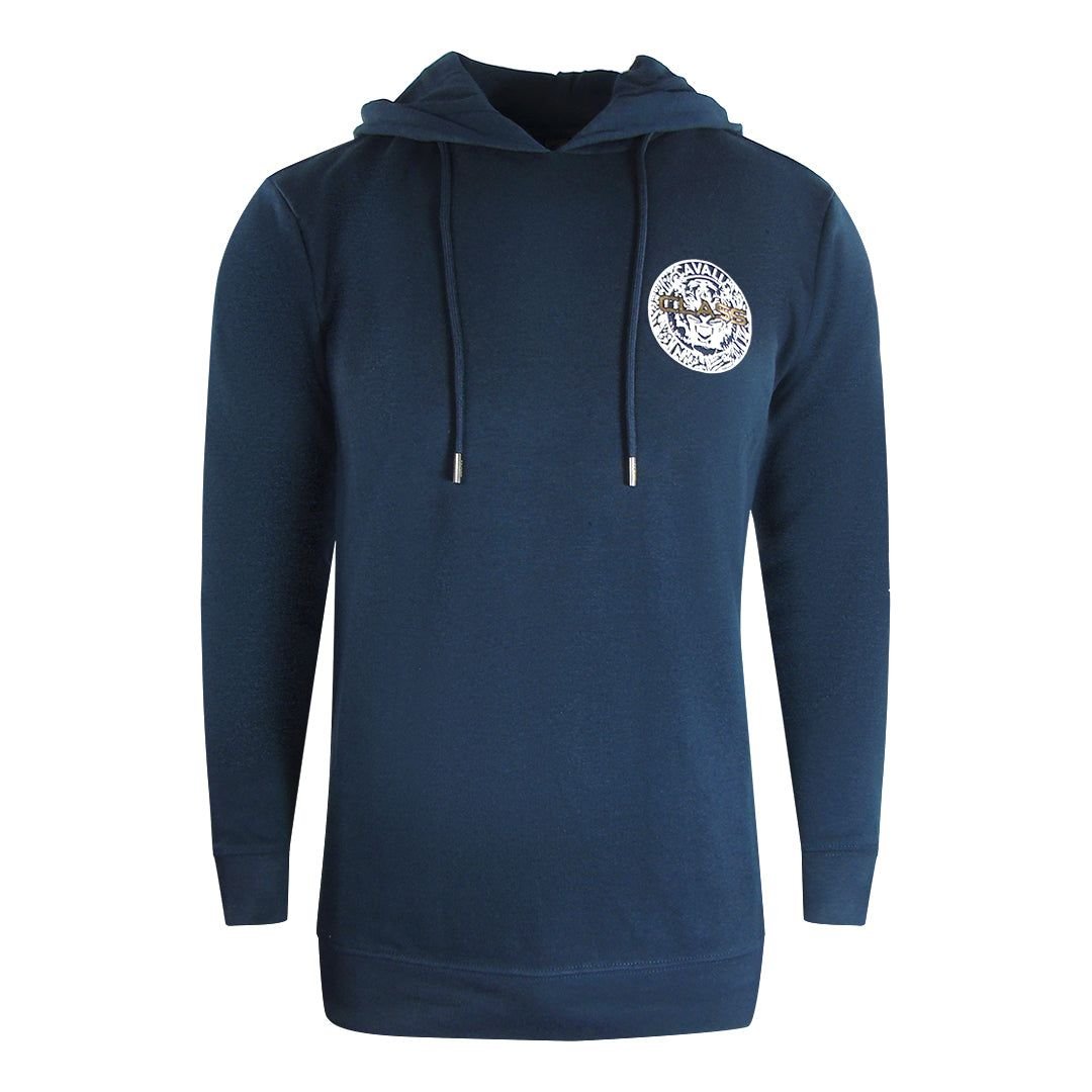Cavalli Class Cavalli Class Men's Large Circle Design Navy Blue Hoodie - 2