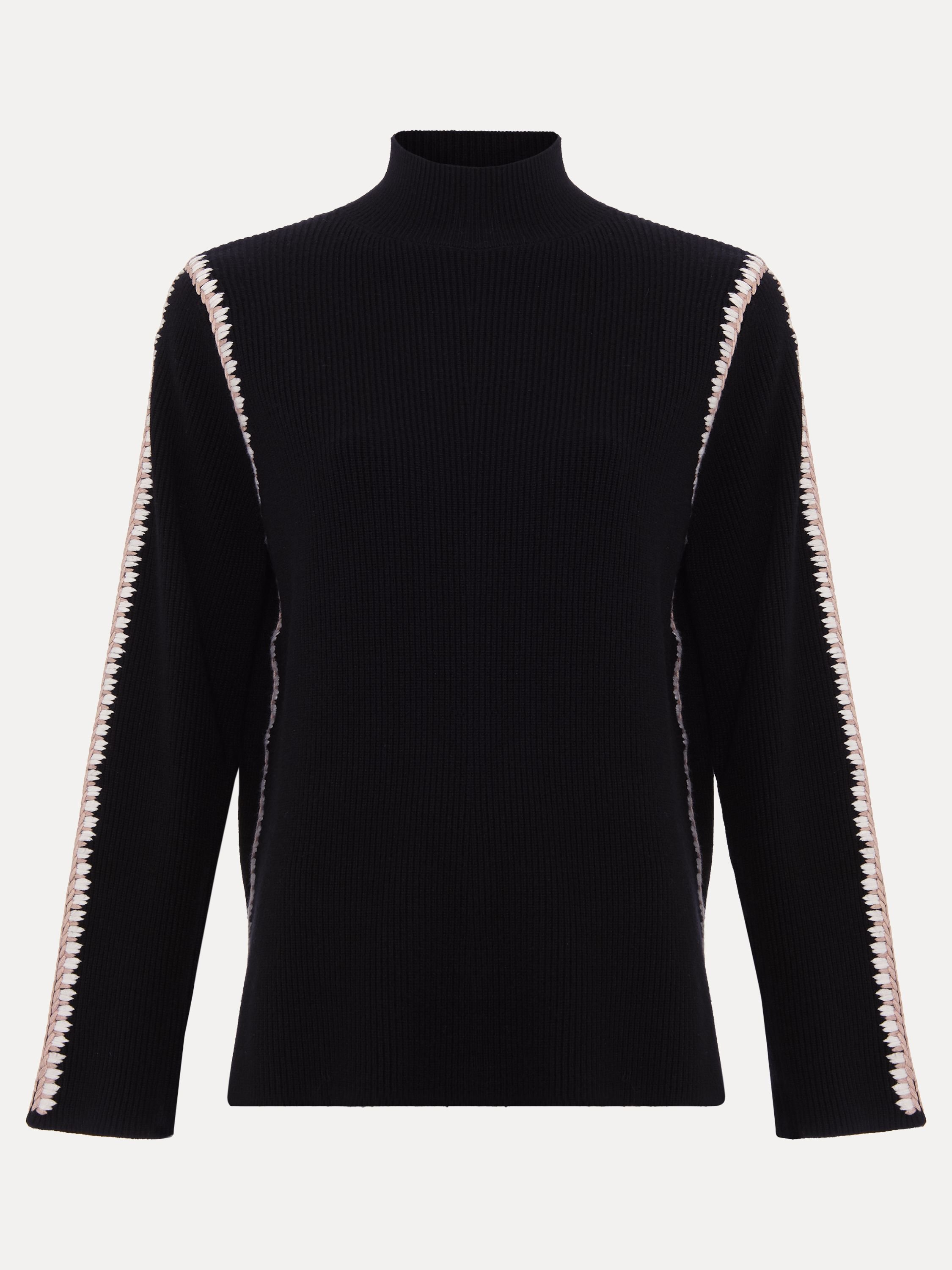 Phase Eight Phase Eight Women's Immy Crochet Sweater in Black - 2