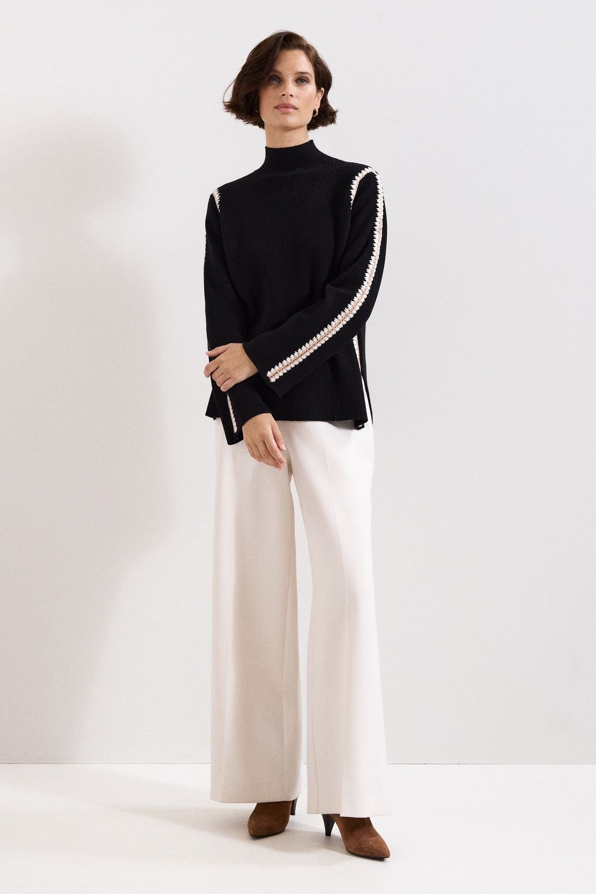 Phase Eight Phase Eight Women's Immy Crochet Sweater in Black - 3