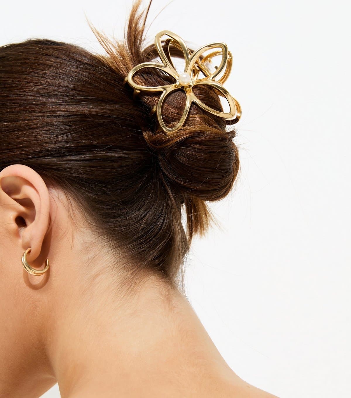 New Look Gold Tone Metal Flower Hair Claw Clip New Look