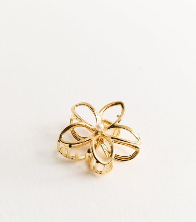 New Look Gold Tone Metal Flower Hair Claw Clip New Look - 3