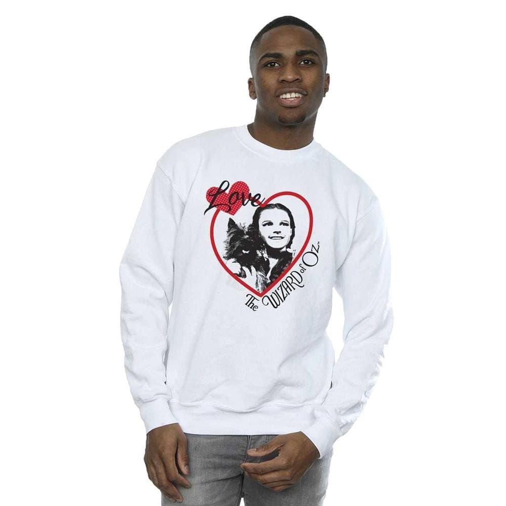 Wizard of Oz Wizard of Oz Men's Love Heart Sweatshirt in White