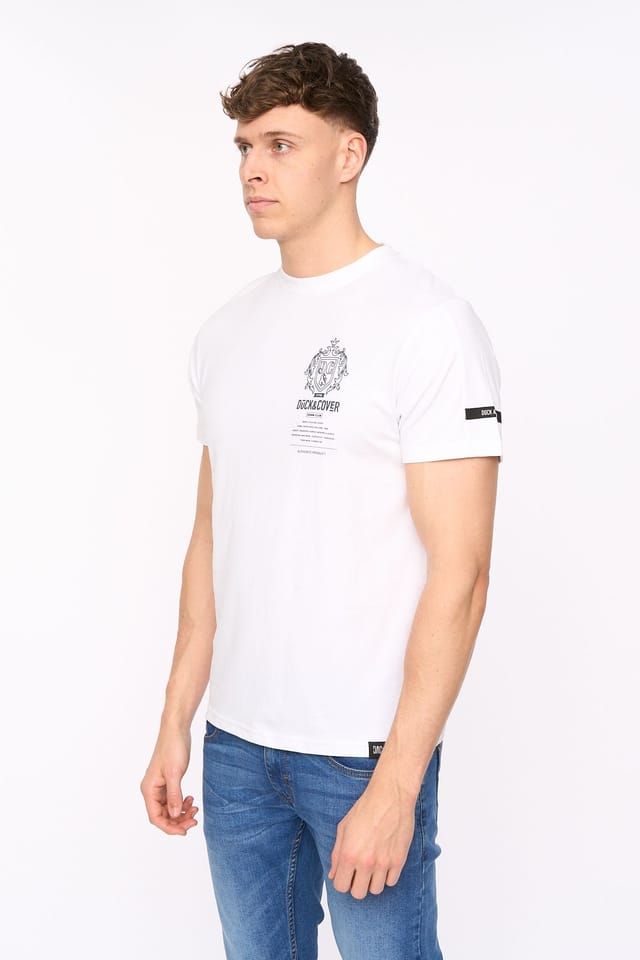 Duck&Cover Duck&Cover Men's Stoneham Premium Brushed Cotton T-Shirt in White - 2