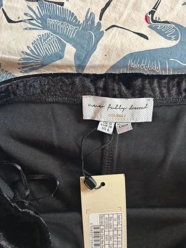 Never Fully Dressed Black Velvet Pencil Skirt