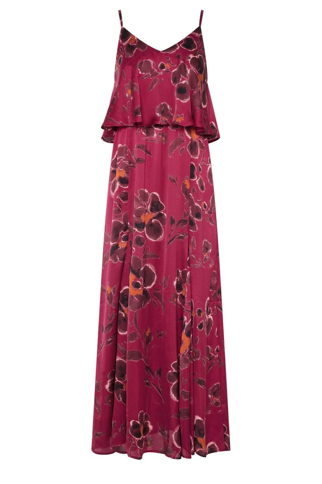 Star By Julien Macdonald Star by Julien Macdonald Women's Floral Satin Maxi Dress in Red - 2
