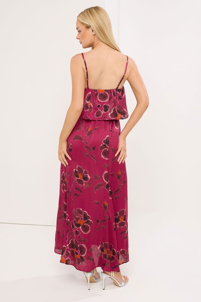 Star By Julien Macdonald Star by Julien Macdonald Women's Floral Satin Maxi Dress in Red - 3