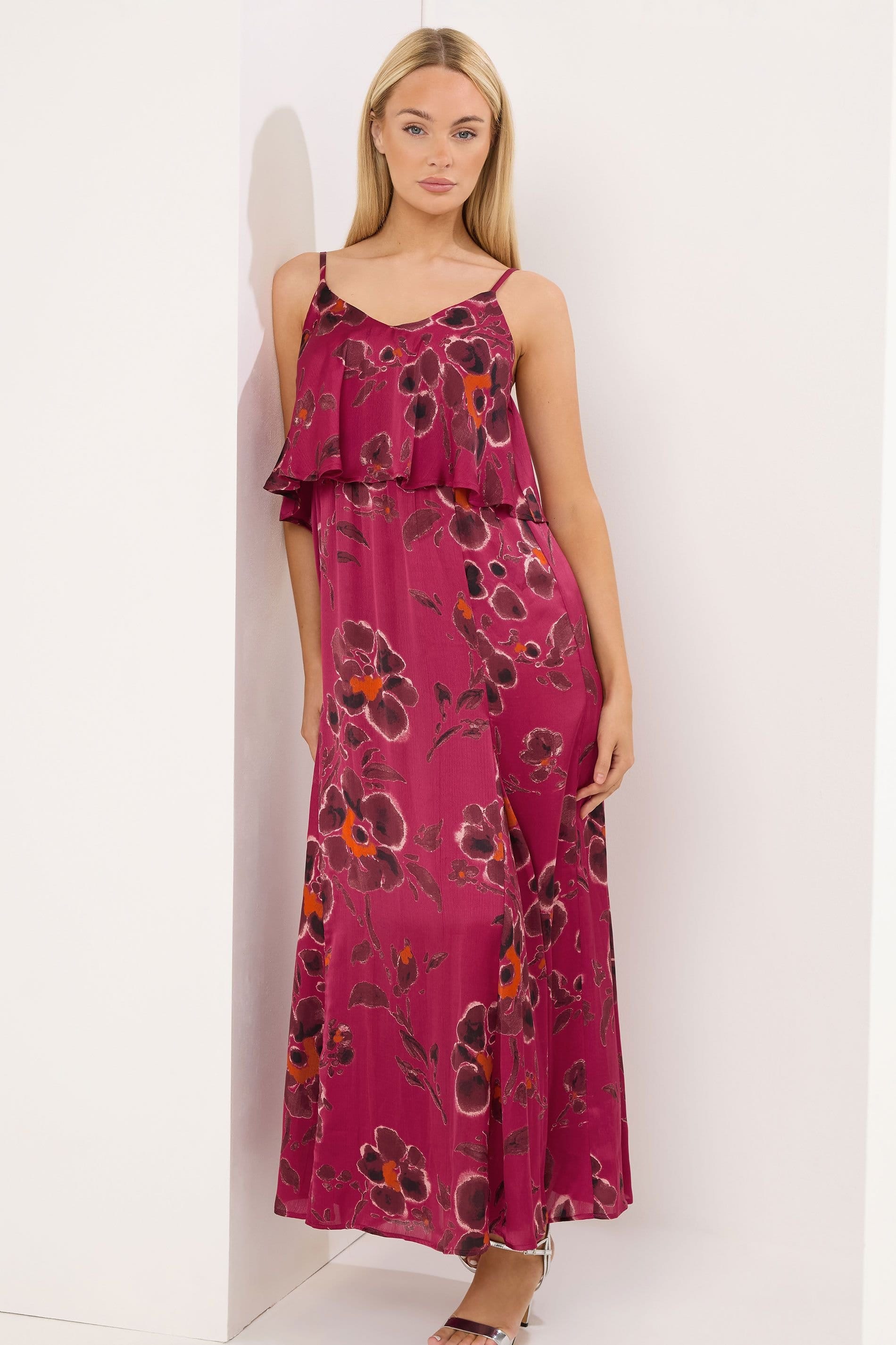 Star By Julien Macdonald Star by Julien Macdonald Women's Floral Satin Maxi Dress in Red - 4