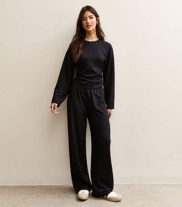 New Look Women's Black Wide Leg Joggers New Look - 3
