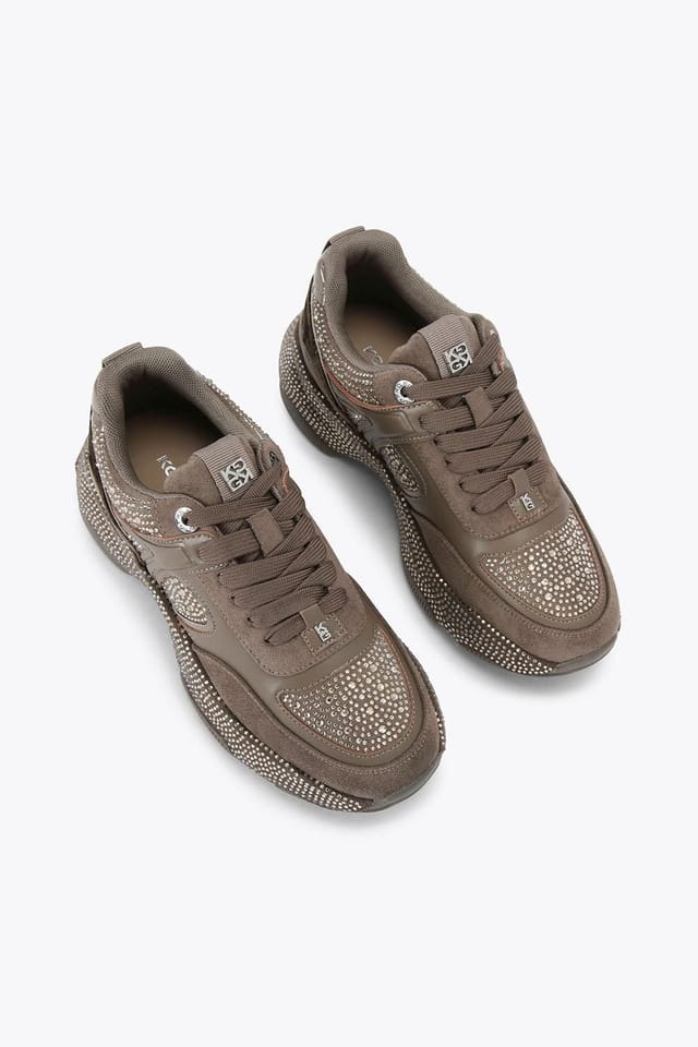 KG Kurt Geiger KG Kurt Geiger Women's 'Lucile Lace Up Gem' Trainers in Brown - 2