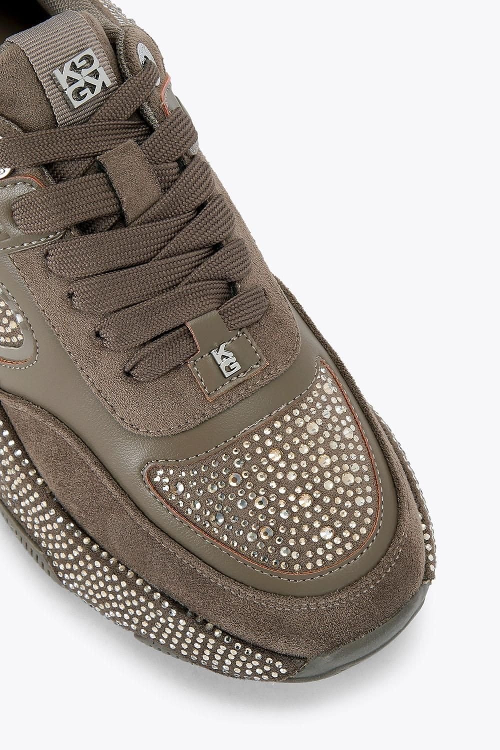 KG Kurt Geiger KG Kurt Geiger Women's 'Lucile Lace Up Gem' Trainers in Brown - 4