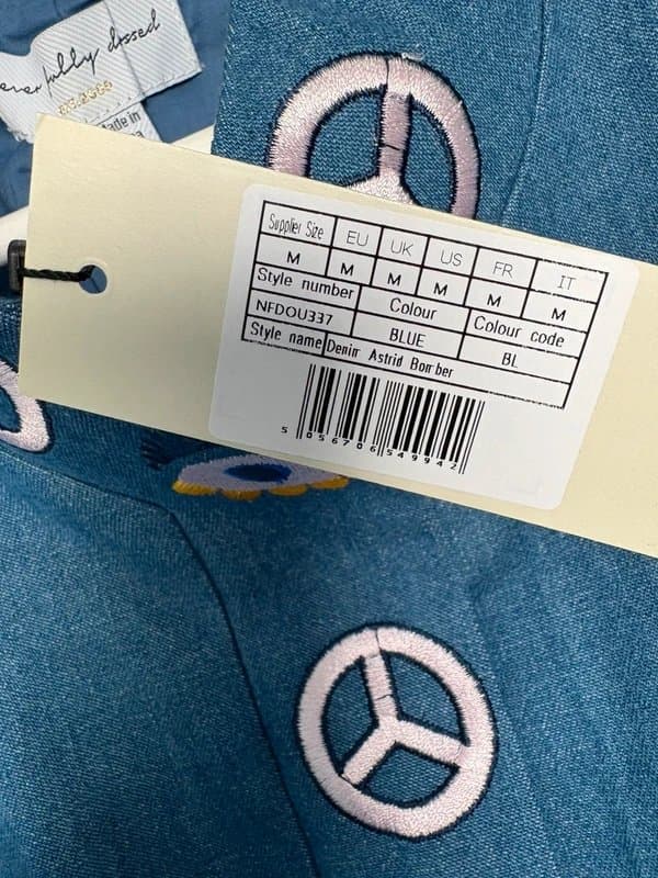 Never Fully Dressed Never Fully dressed denim astrid bomber jacket size M