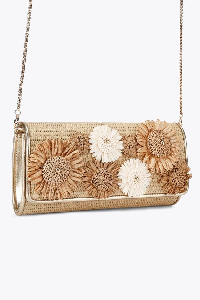 Carvela Carvela Women's 'Sorrento Flower Clutch' Bag in Beige - 2