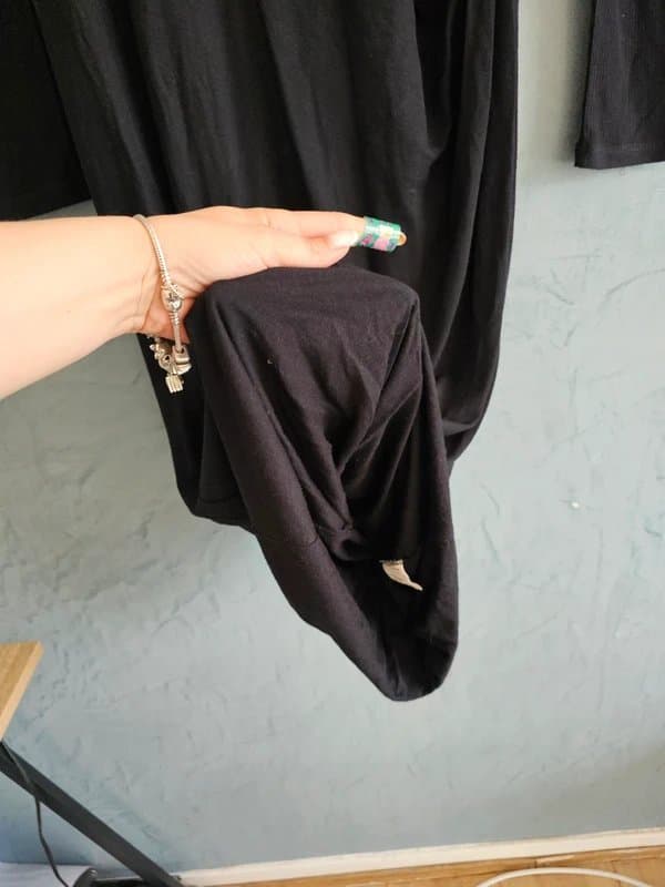 ME+EM ME+EM new black ruched ribbed long sleeve midi dress