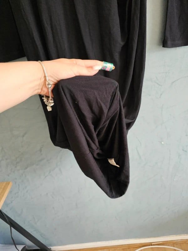 ME+EM new black ruched ribbed long sleeve midi dress