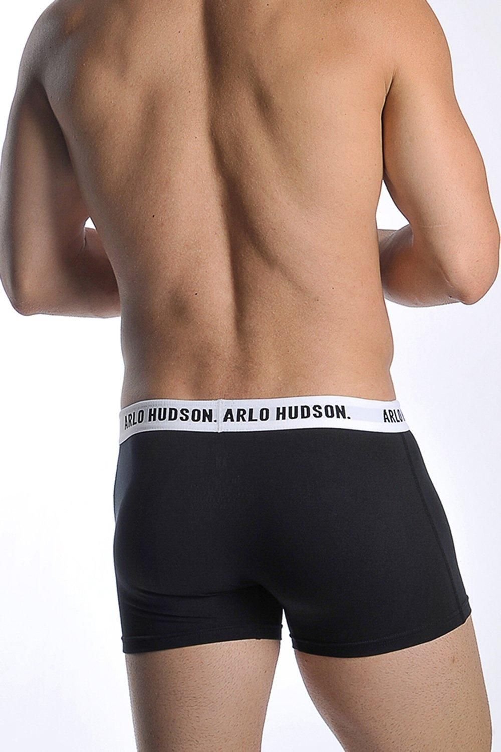 Arlo Hudson Arlo Hudson Men's Plain Cotton Trunk in Black - 4