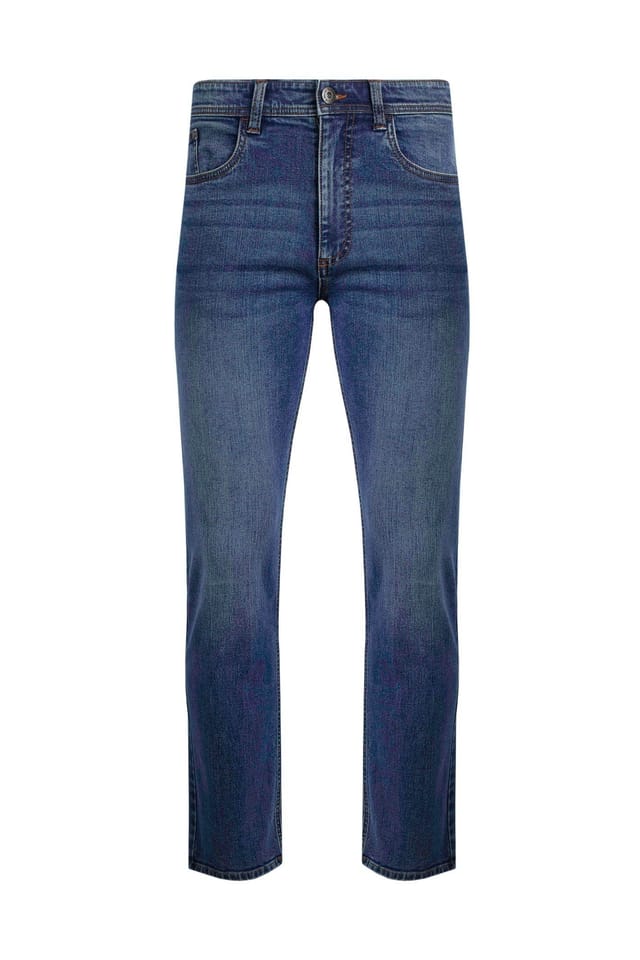 Weird Fish Weird Fish Men's Eddie Straight Leg Denim Jeans in Dark Blue - 2