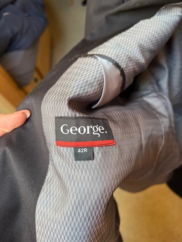 George men’s black evening suit