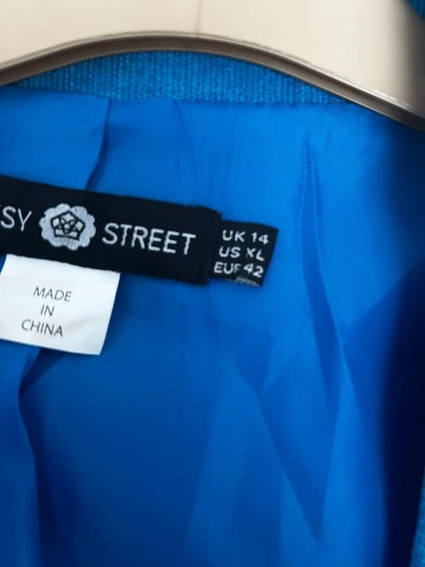 ASOS Blue ASOS Blazer with Belt - Size 16