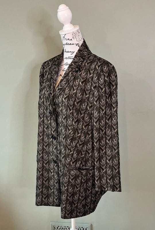 Eugen Klein Khaki & Gold Evening Jacket Blazer Size 18