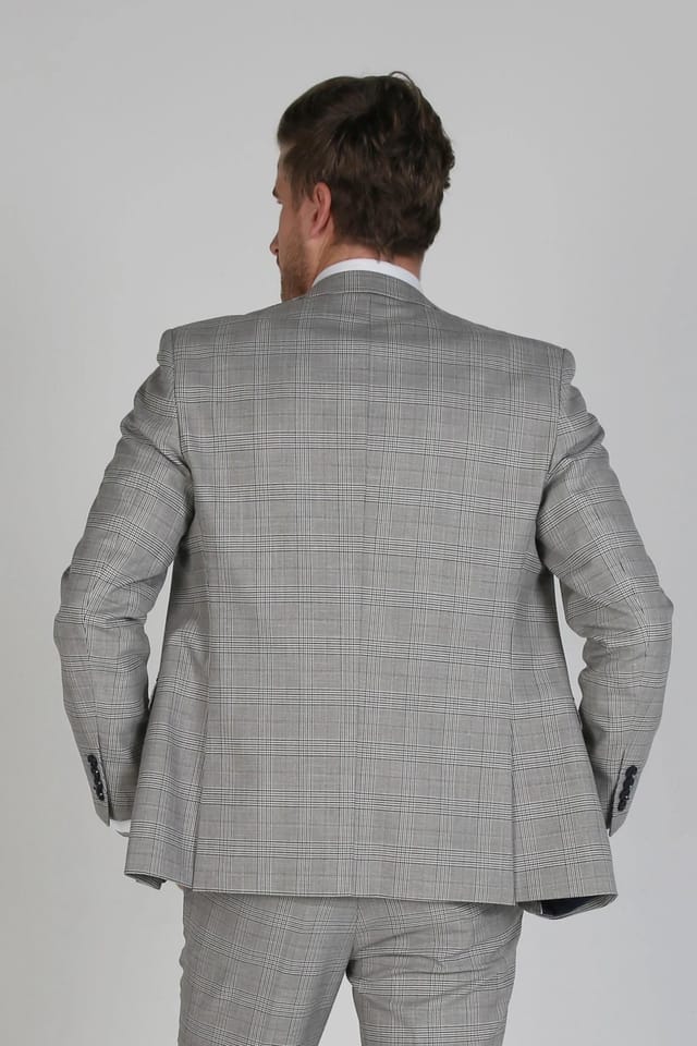 Paul Andrew Paul Andrew Men's Hugo - Check Blazer in Grey - 3
