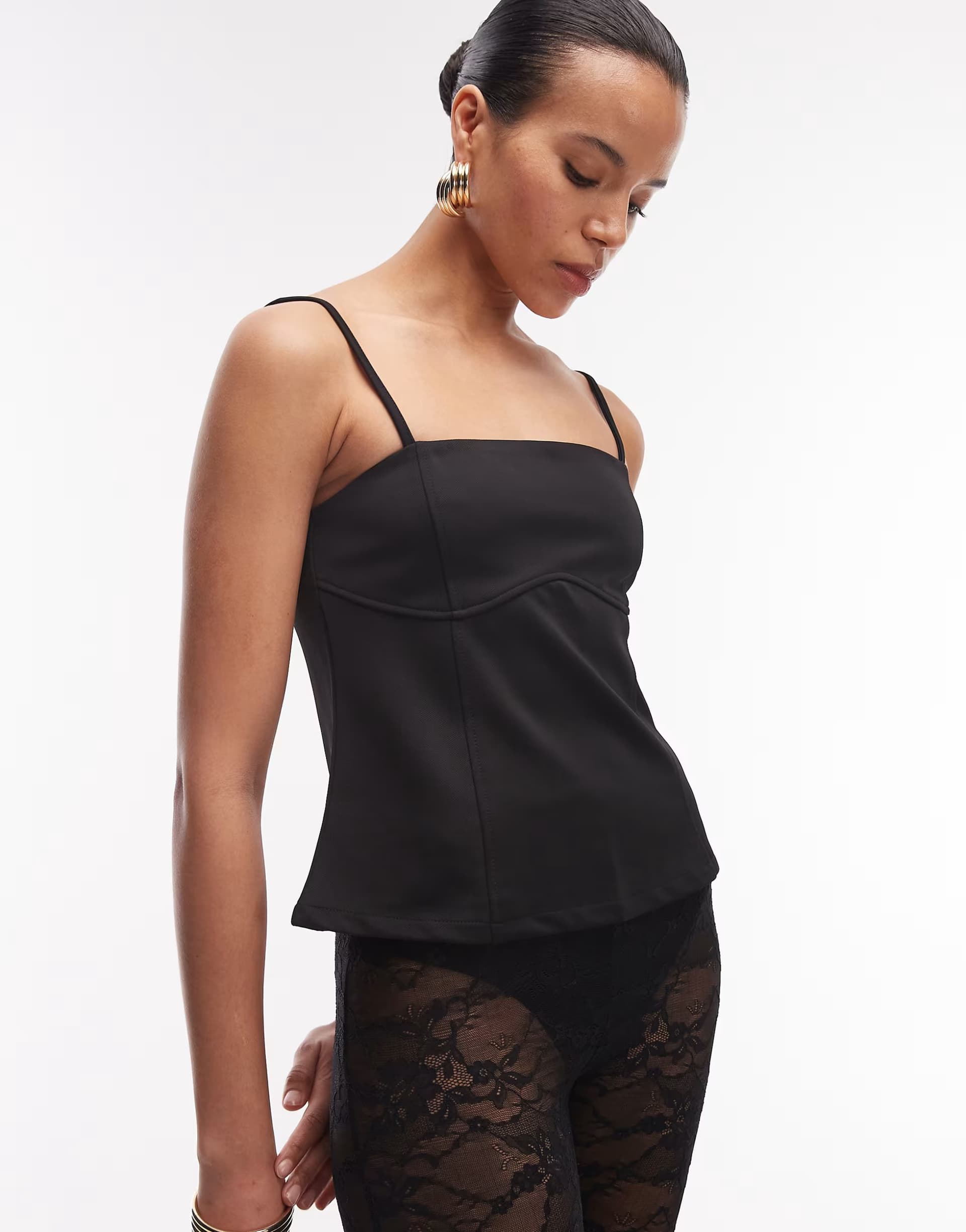 ASOS ASOS Curvy Bust Cami Top in Black
