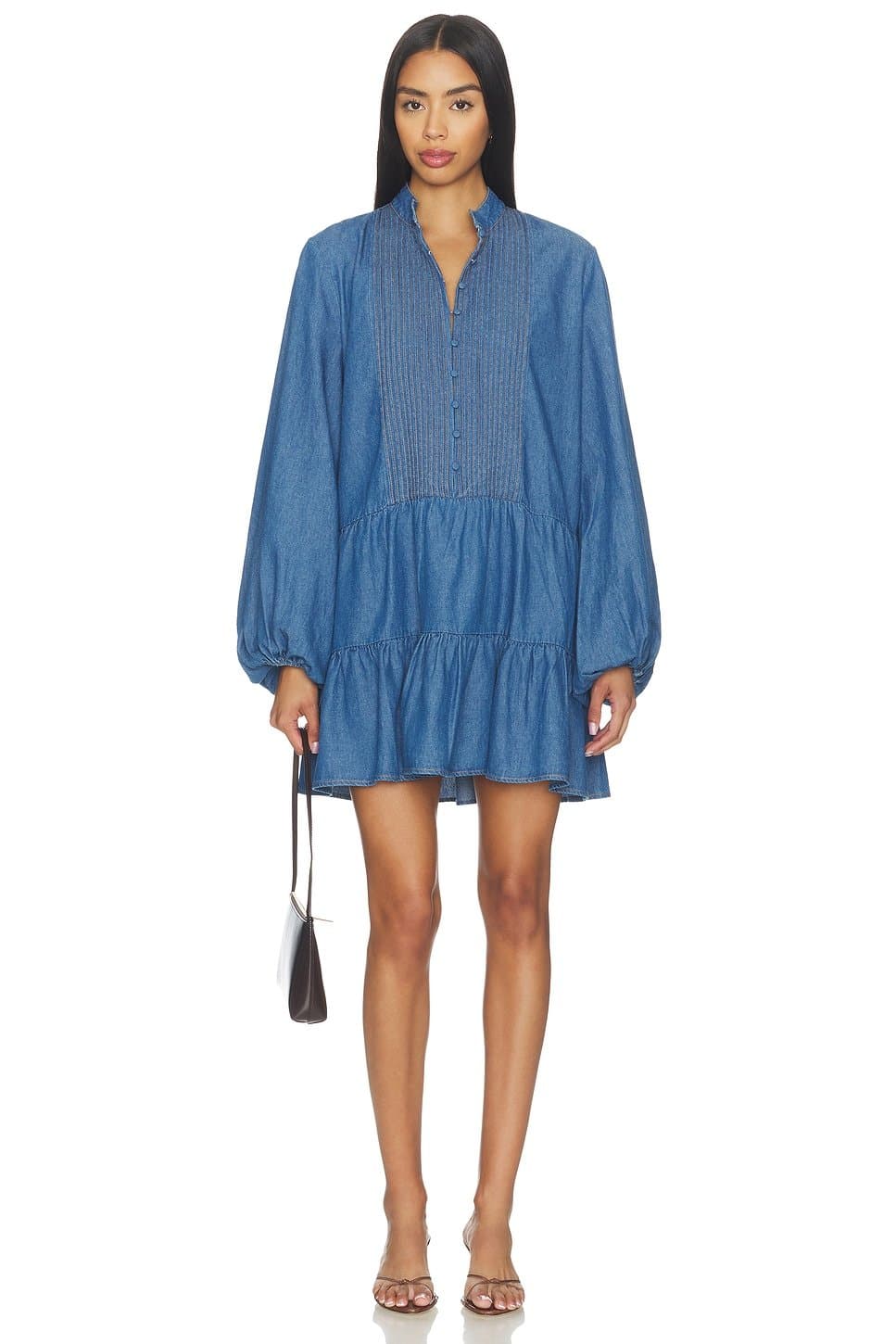 revolve Antonia Chambray Mini Dress