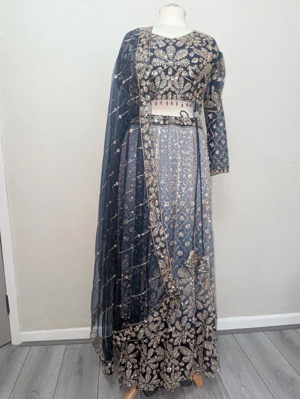 Indian Blue lengha choli NEW