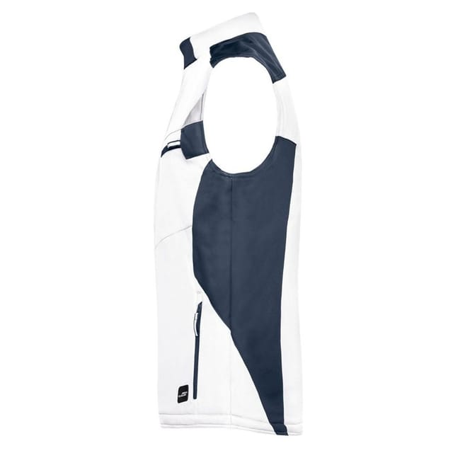 James and Nicholson James and Nicholson Men's Softshell Durable Gilet in Off-White - 3