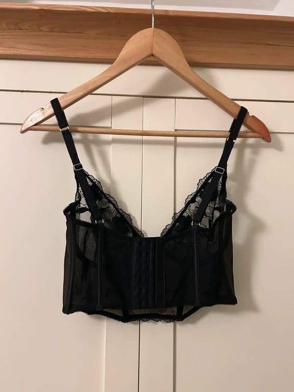 ASOS Black lace corset style top/bra - 1