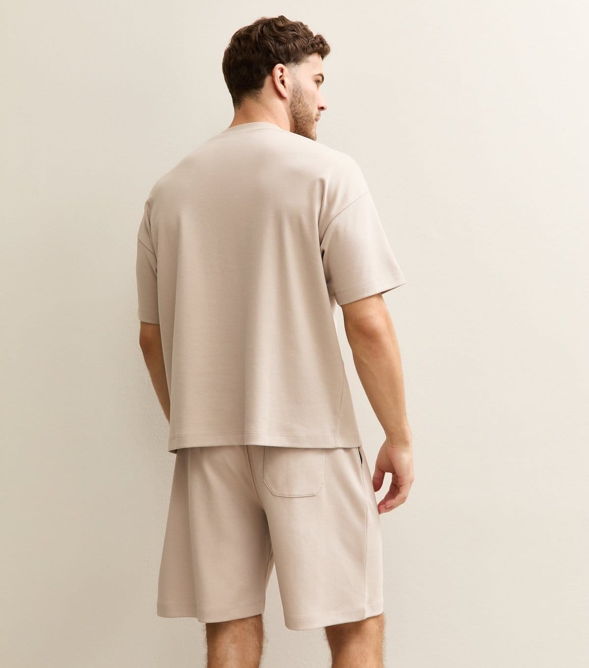 New Look Men's Light Brown Boxy Crew Neck Heavyweight T-Shirt New Look - 4
