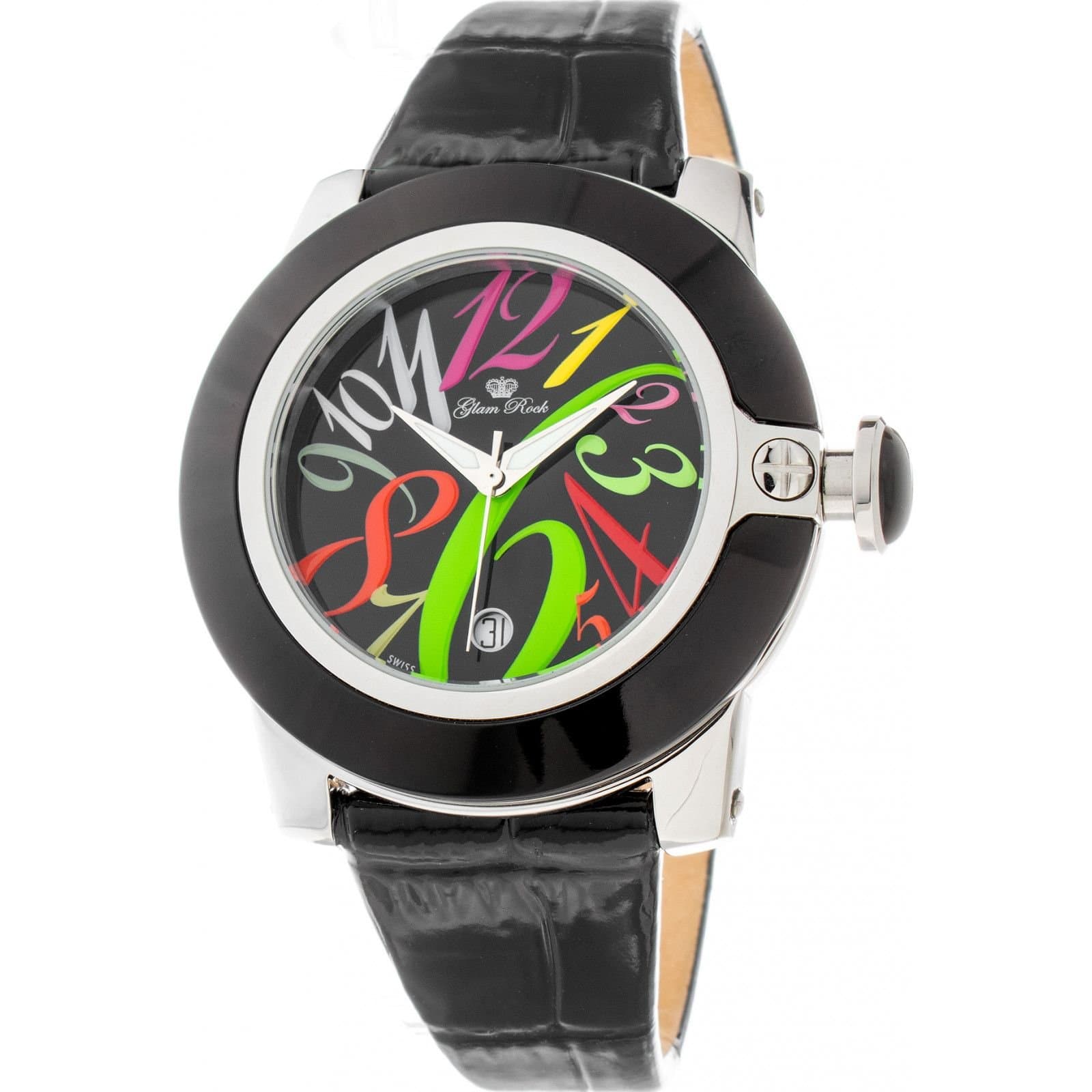 Glam Rock Glam Rock Women's GR32018-BB 44mm Quartz Watch in Black