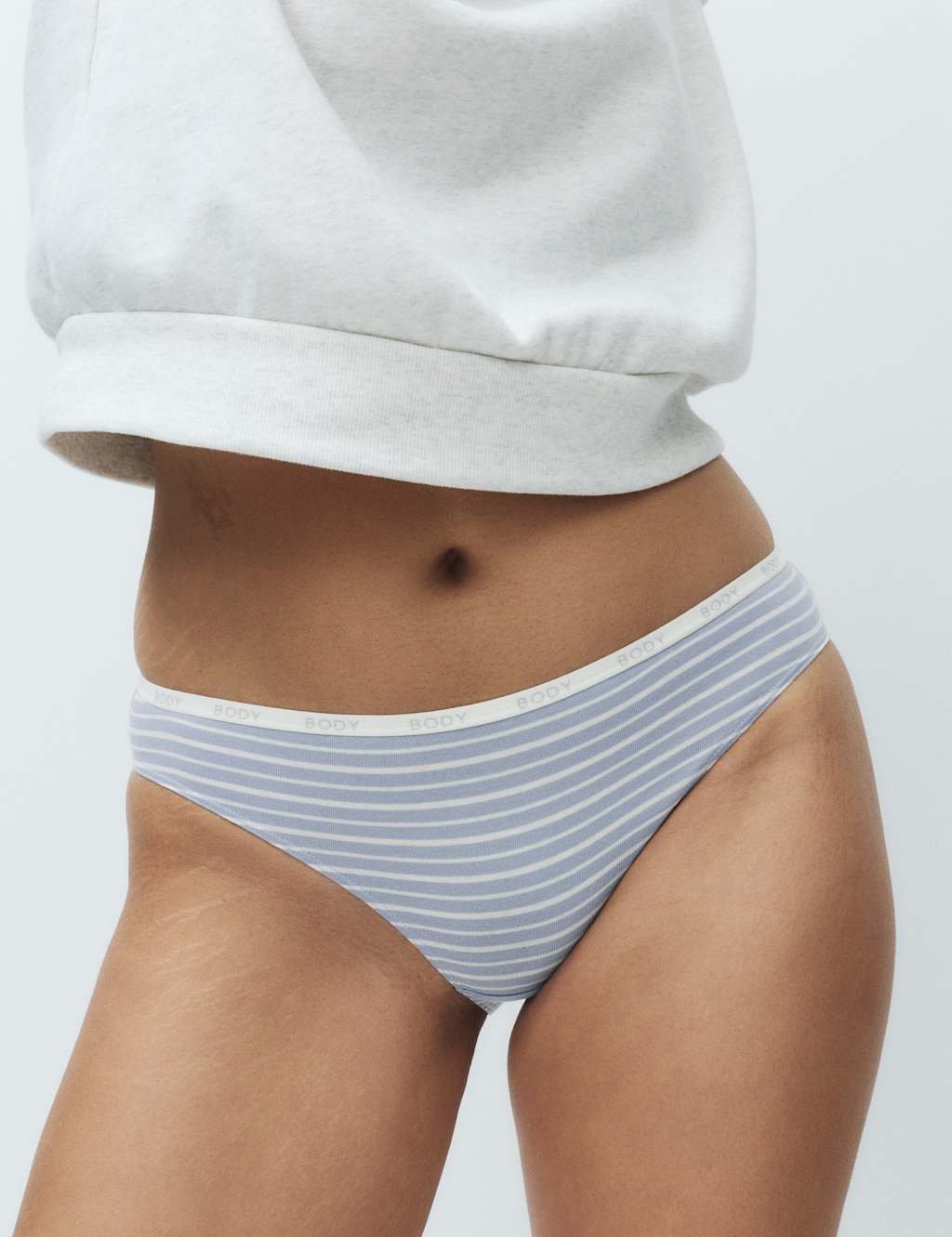 Marks & Spencer M&S 4pk Cotton Rich Bikini Knickers Light Blue Mix - 2