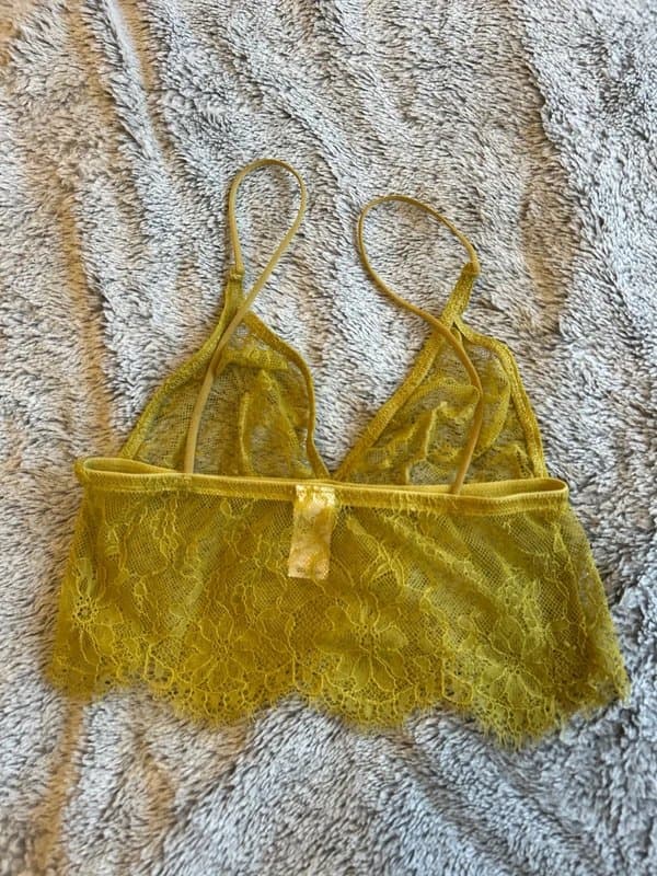 ASOS Mustard lace bralette