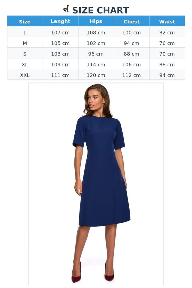 Love Lace Love Lace Women's Stylish Envelope Trapeze Midi Dress in Blue - 3