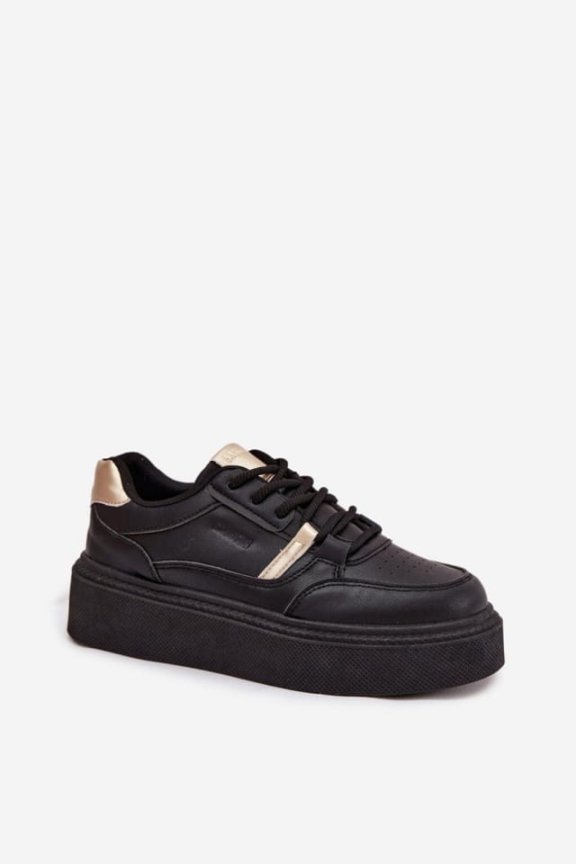 Love Lace Love Lace Women's Platform Sneakers with Soft Insole Everyday Comfort in Black - 2