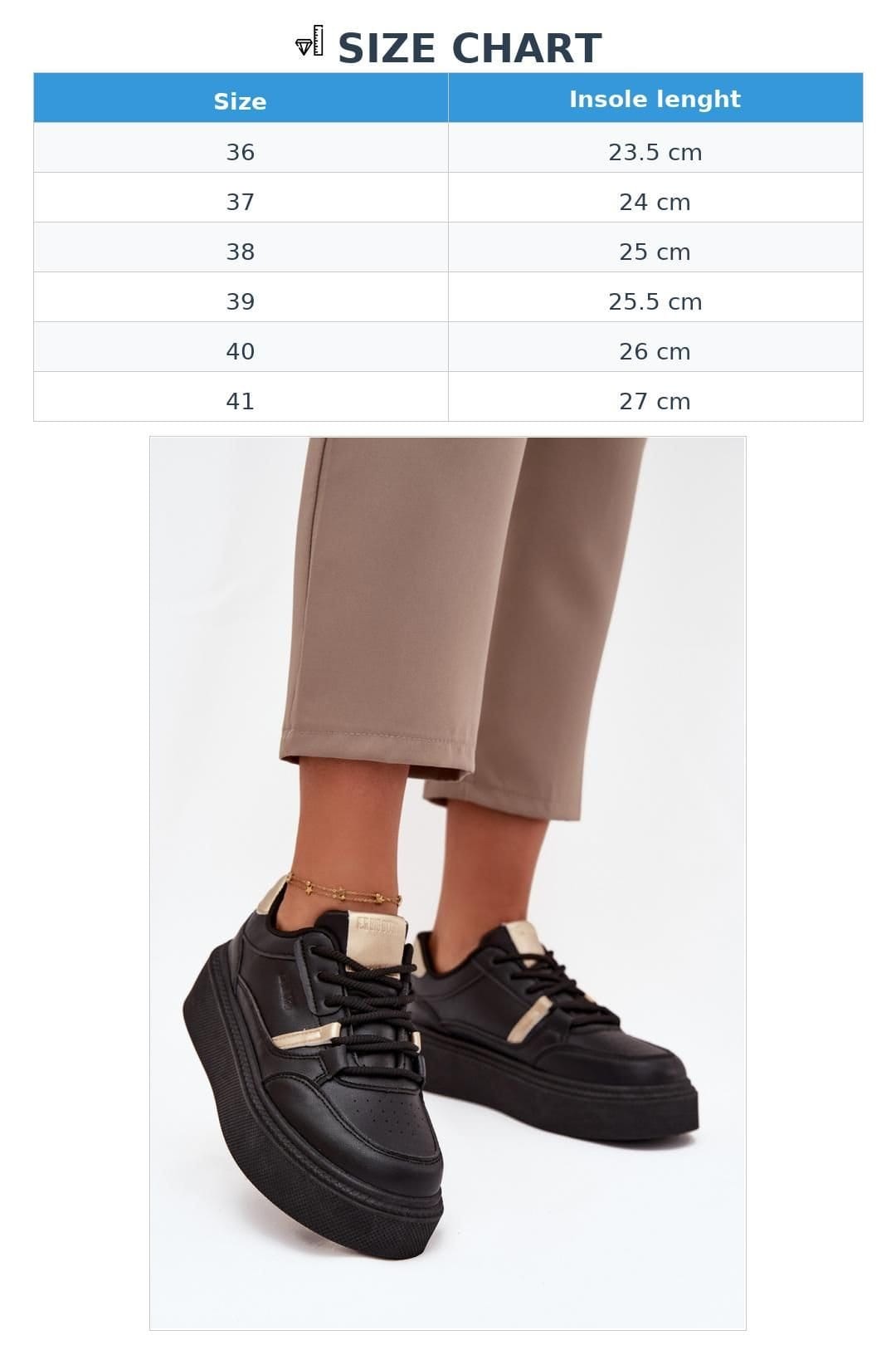 Love Lace Love Lace Women's Platform Sneakers with Soft Insole Everyday Comfort in Black - 4