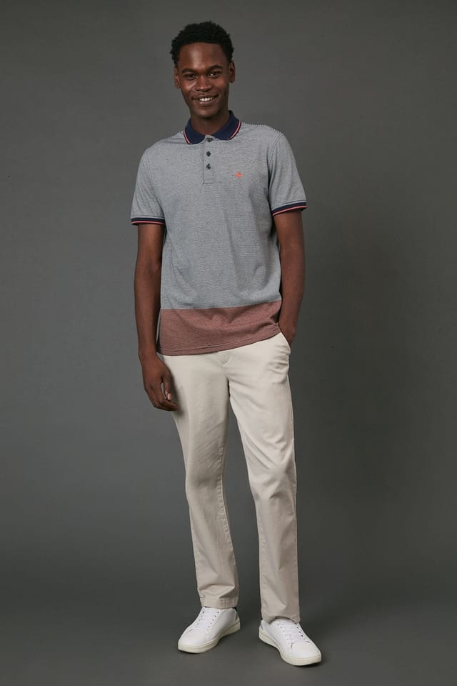 Maine Maine Men's Navy Engineered Stripe Polo Shirt - 2