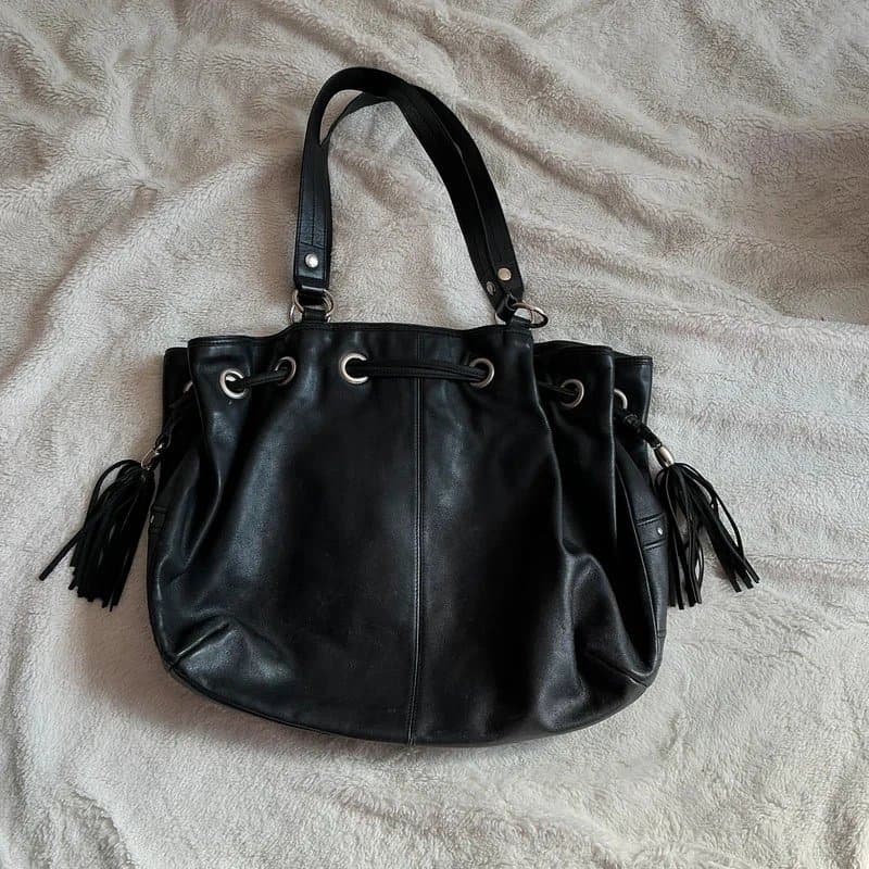 ASOS Elliot Lucca black leather handbag