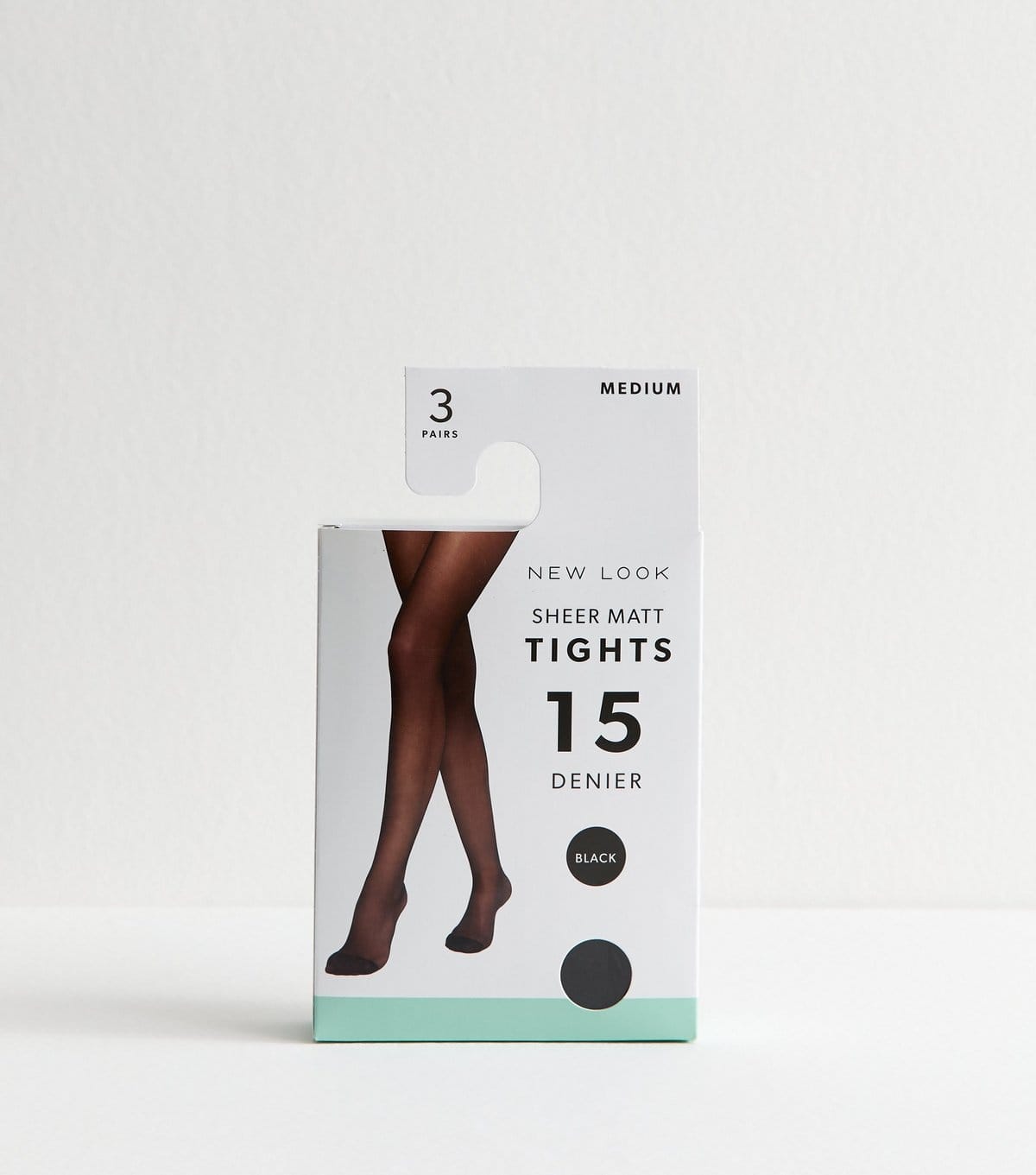New Look 3 Pack Black Sheer Matt 15 Denier Tights New Look - 4